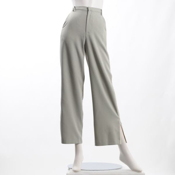 微配色ラインスリットパンツ