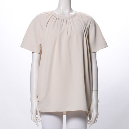 花柄ギャザーネックブラウス