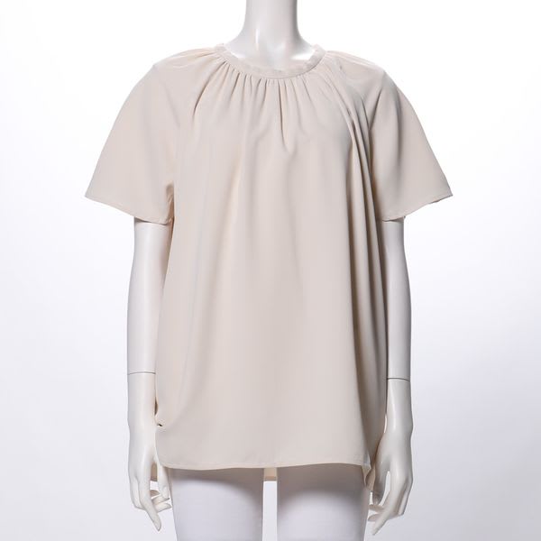 花柄ギャザーネックブラウス