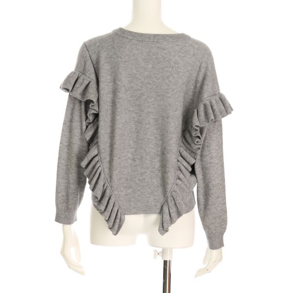 フリルデザインニット