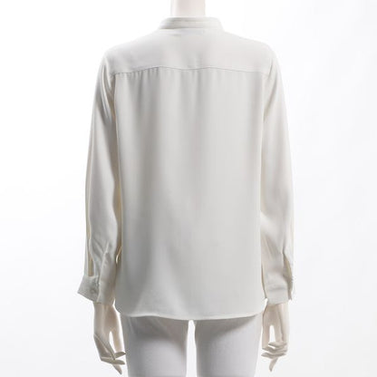 バンドカラーブラウス