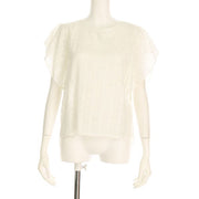 花柄透かしブラウス