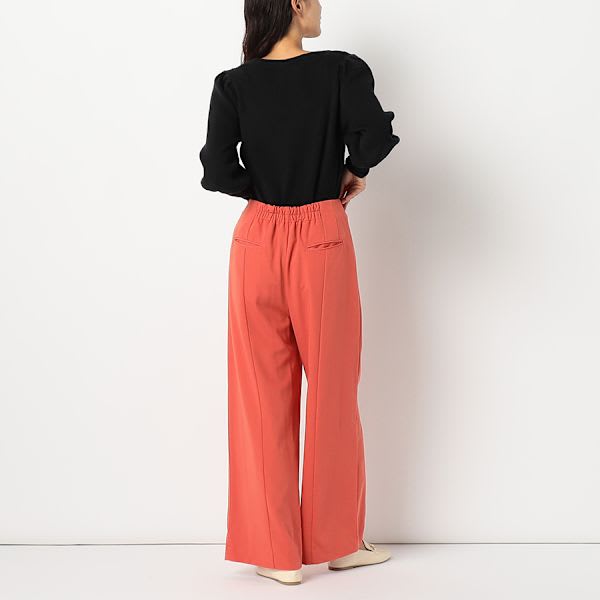 バックゴムデザインワイドパンツ