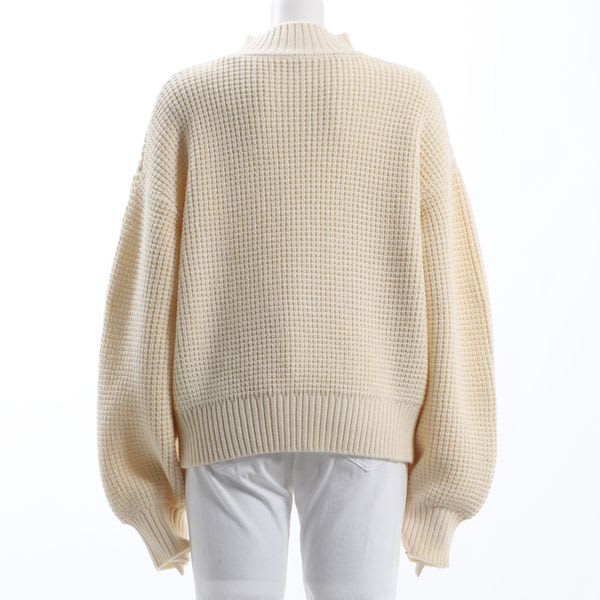 ボリュームスリーブワッフルニット