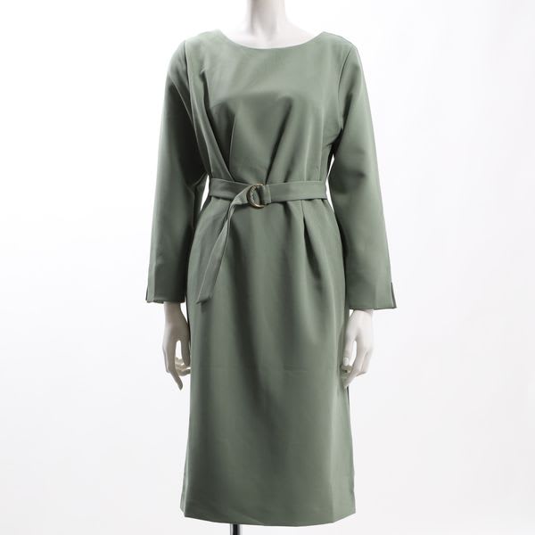 ウエストベルトデザインワンピース