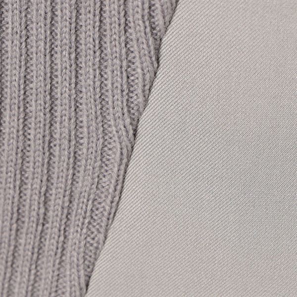 異素材切り替えリブニット