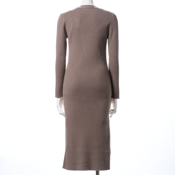 すっきりシルエットロングリブニットカーディガン