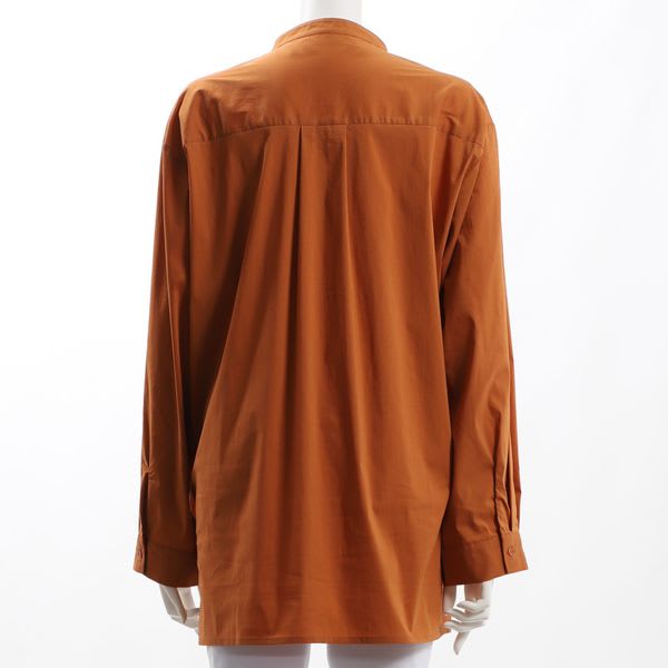 バックテールデザインバンドカラーシャツ