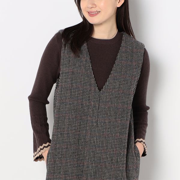 フレアスリーブニット