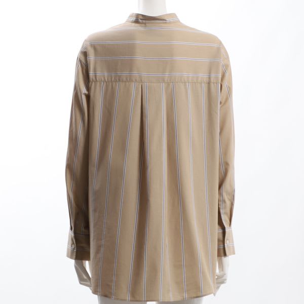 ストライプバンドカラーシャツ