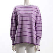 サイドスリットボーダー柄ニット