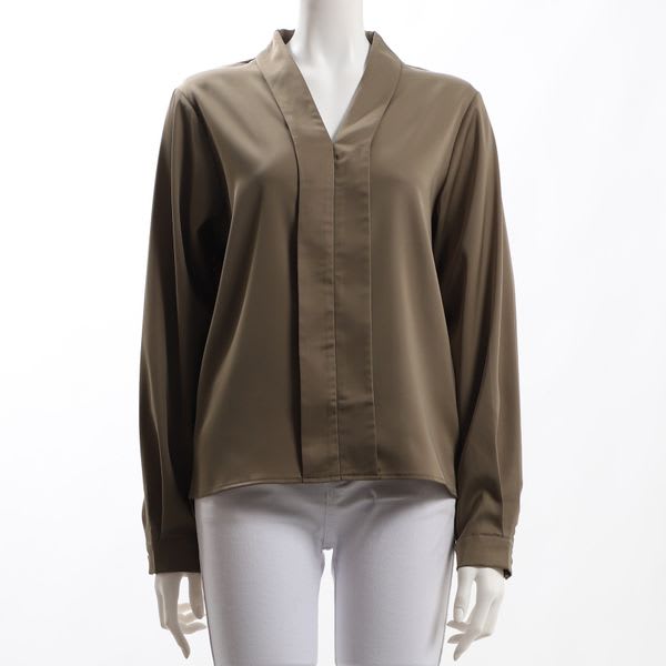 Vネックブラウス