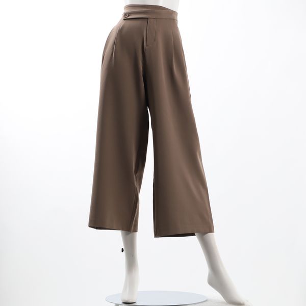 アシンメトリーデザインタックワイドパンツ