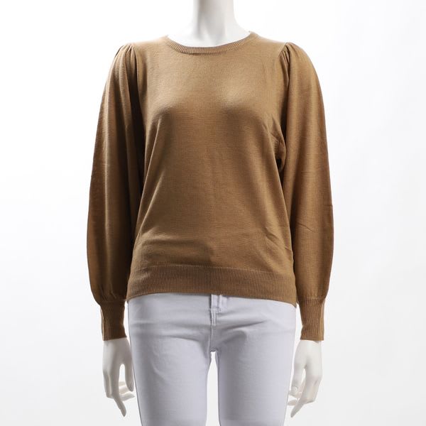 ギャザー袖ニット