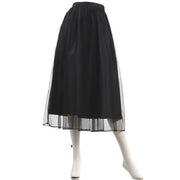 バックウエストゴムチュールスカート