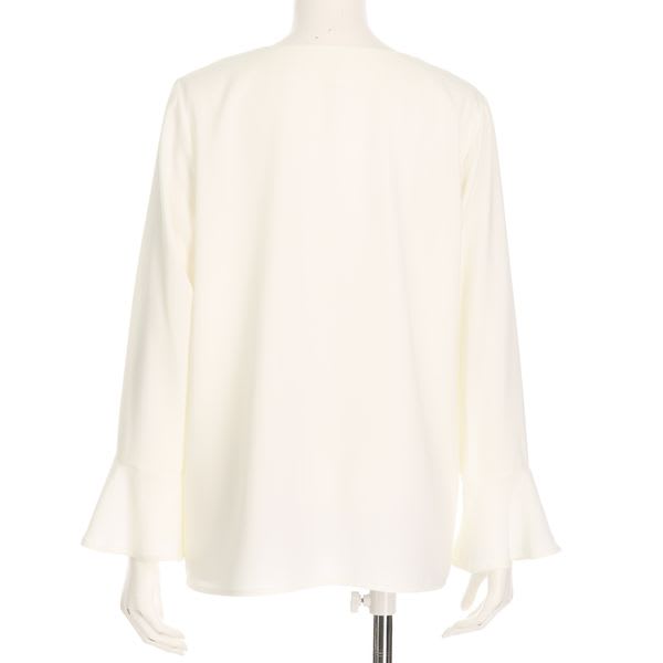 フロントタックフレアスリーブブラウス