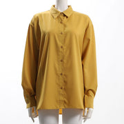 スラッシュポケット前開きシャツブラウス