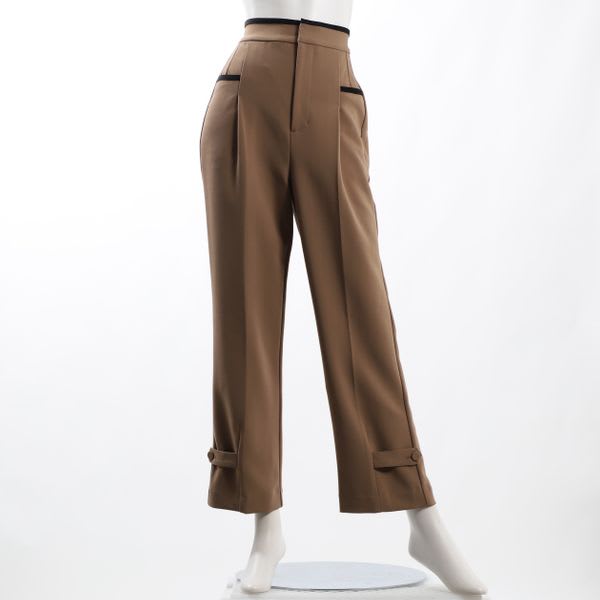 パイピング裾タブポケット付きパンツ