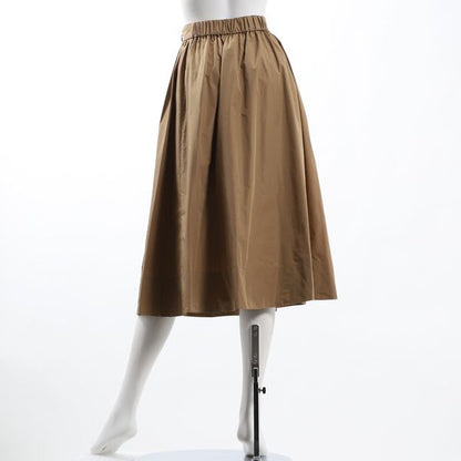 シャンブレーギャザーフレアスカート