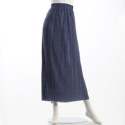 ドット柄プリーツナロースカート