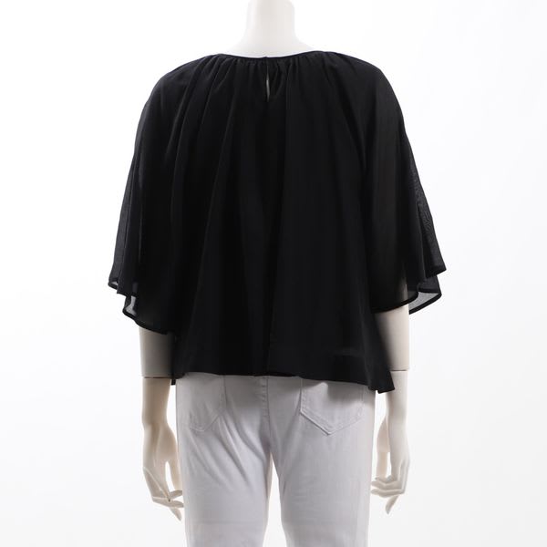 コットンシルクフレアブラウス