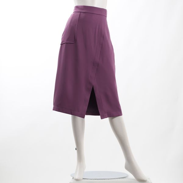 アウトポケットデザインラップ風スカート