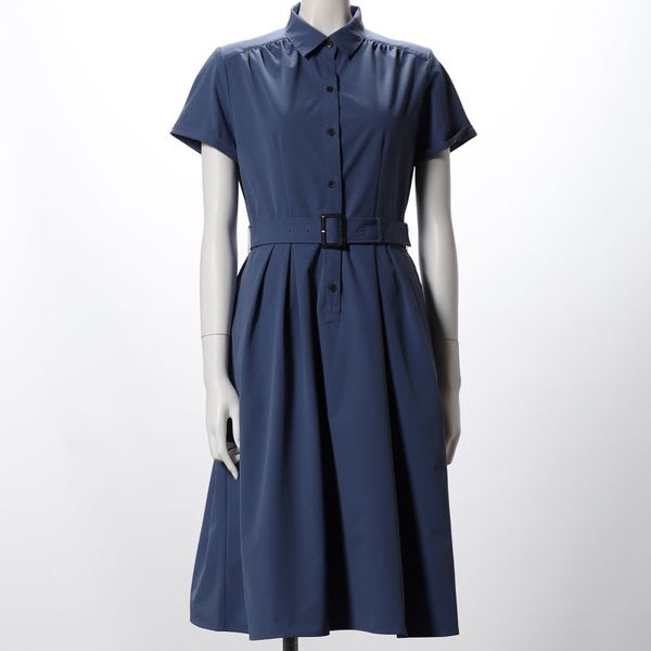 コットンナイロンストレッチシャツワンピース