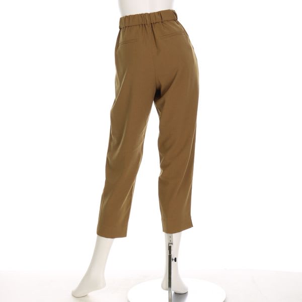 バックゴムタック入りテーパードパンツ