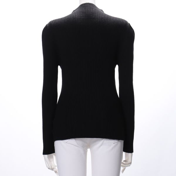 オフネックリブニット