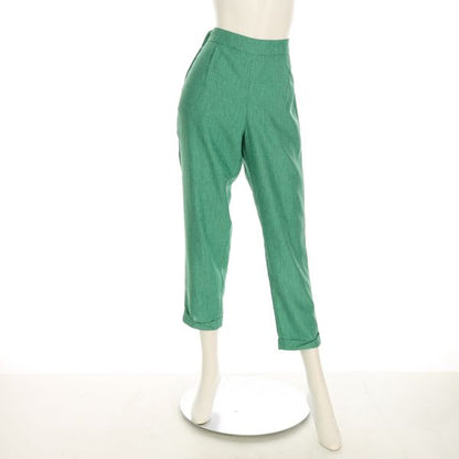 麻調シャンブレーテーパードパンツ