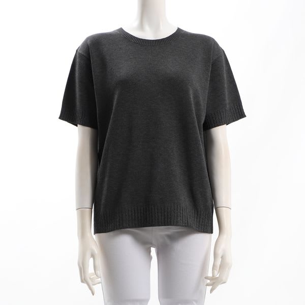 クルーネックハイゲージニット