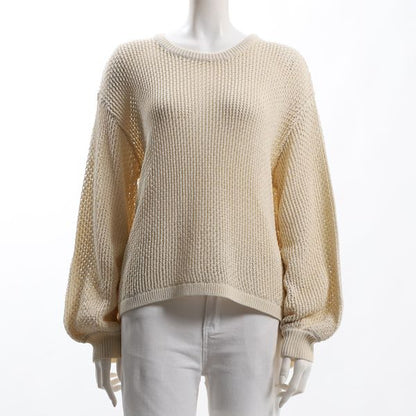 大人抜け感シンプルローゲージニット