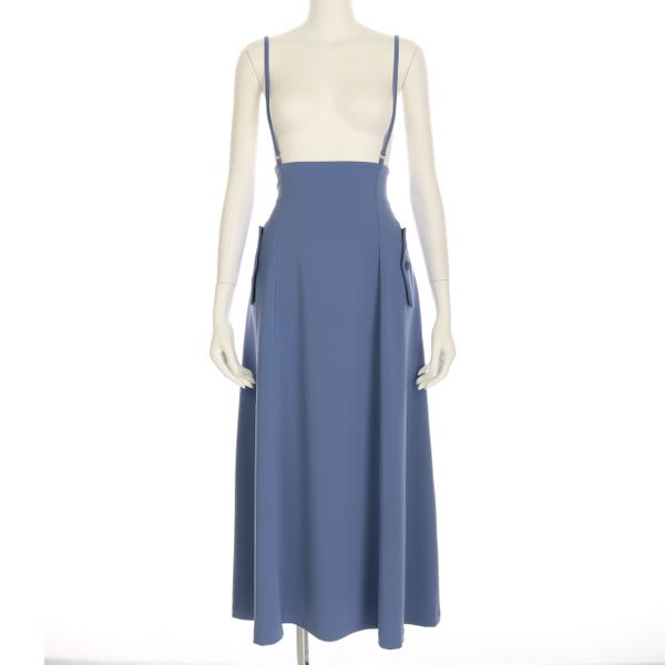 サスペンダー付きハイウェストスカート