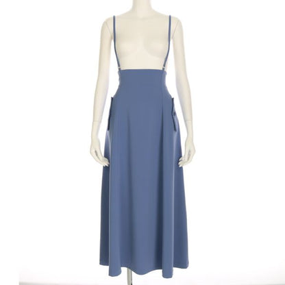 サスペンダー付きハイウェストスカート