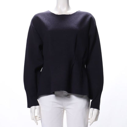 ウエストタックペプラムニット