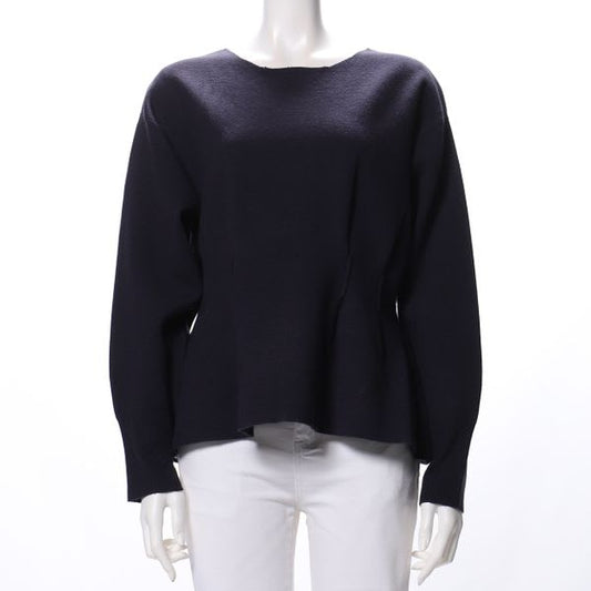 ウエストタックペプラムニット