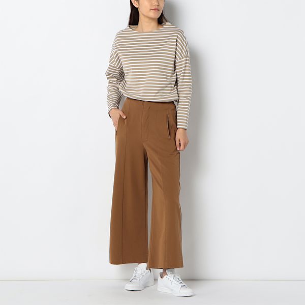 バックゴムデザインワイドパンツ