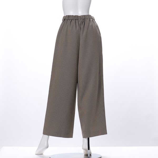 ガンクラブチェック柄ワイドパンツ