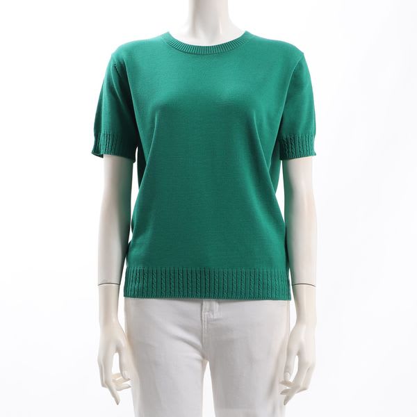 クルーネックハイゲージニット