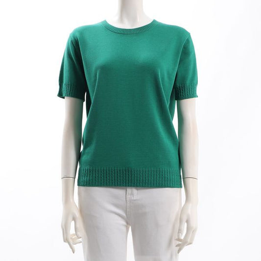 クルーネックハイゲージニット