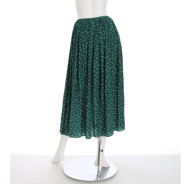 ドット柄ギャザースカート