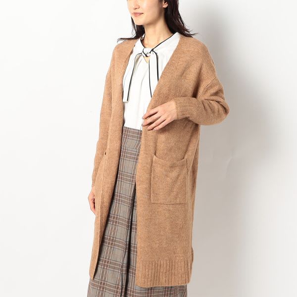 ポケット付きロングカーディガン