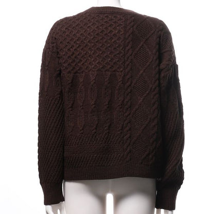 デザイン編みニット