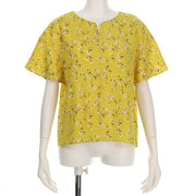 花柄オープンフロントブラウス