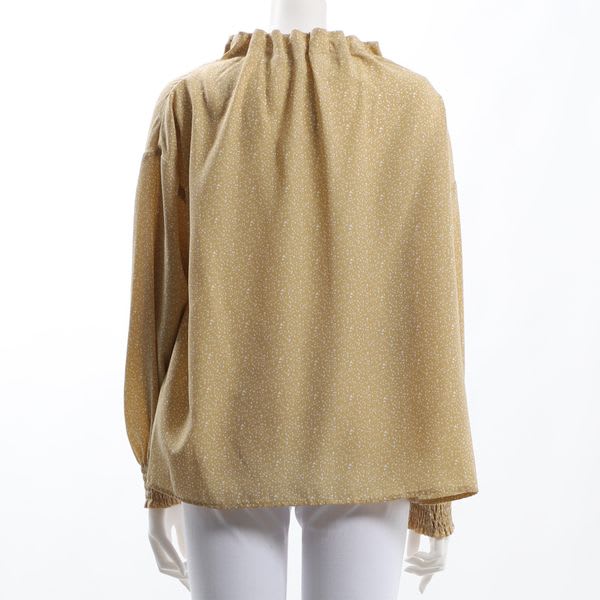 ドロップドットプリント総柄ブラウス