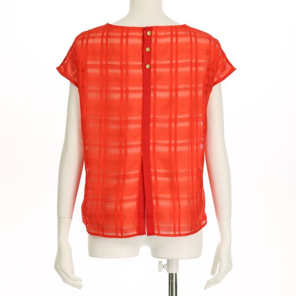 オパールチェックブラウス