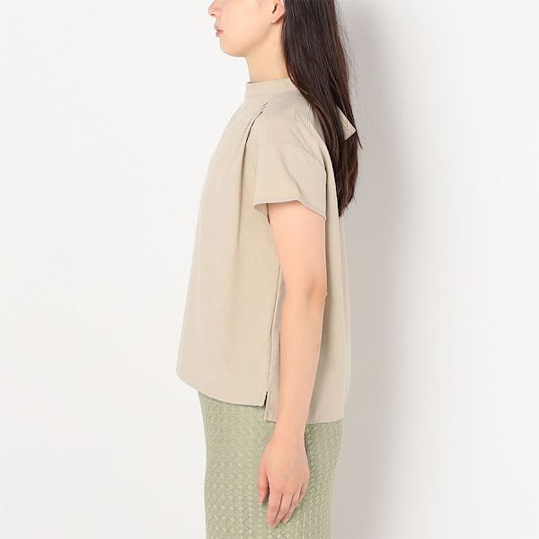バックリボンスタンドカラーブラウス