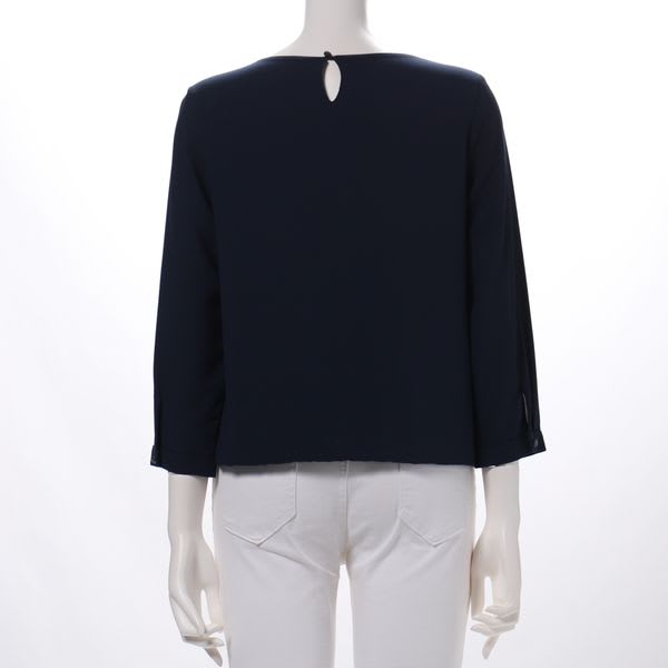 ストレッチシフォンタックデザインブラウス