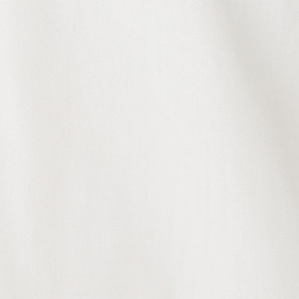 バックボタンフリルネックブラウス