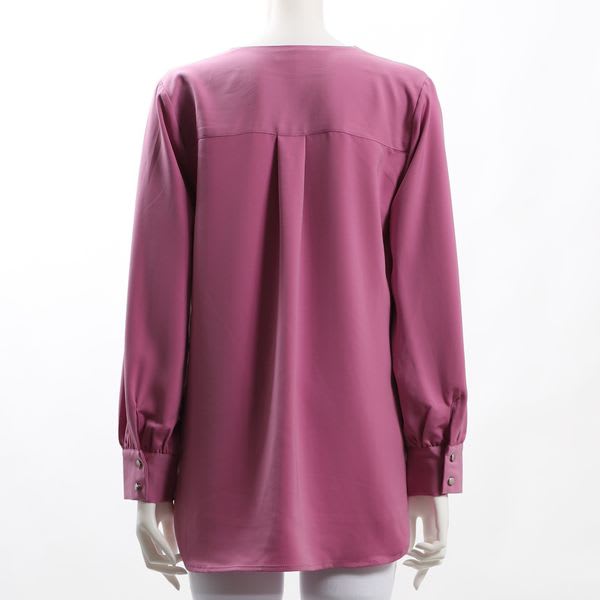 ショルダータックデザイン前開きブラウス